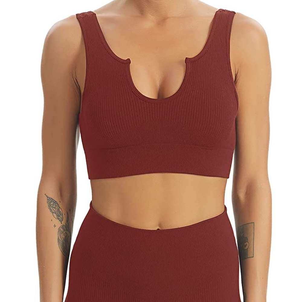 Two Piece Workout Outfit Brown Size L